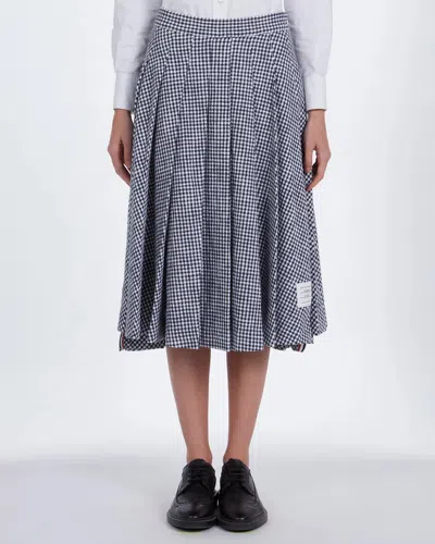 Thom Browne Pleated Tweed Midi Skirt
