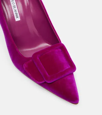 Manolo Blahnik Pumps Maysale 90 Aus Samt