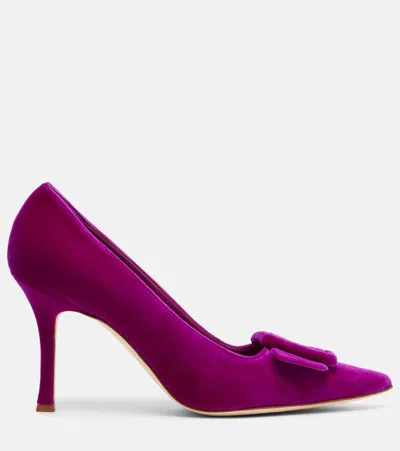 Manolo Blahnik Pumps Maysale 90 Aus Samt