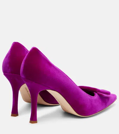 Manolo Blahnik Pumps Maysale 90 Aus Samt