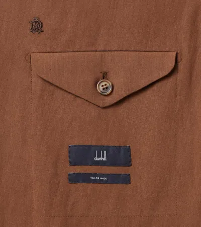 Dunhill Blazer Aus Leinen In Brown