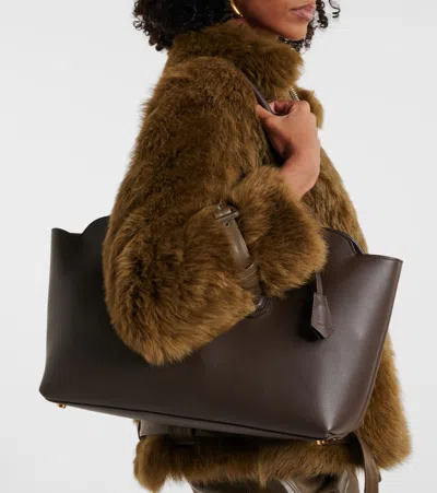 Tom Ford Alexander Large Shoulder Bag In Natural Grain Leather