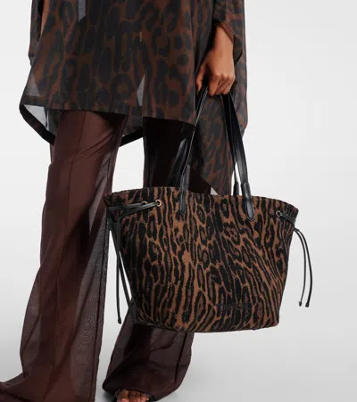 Tom Ford Large Tote Bag In Ocelot Jacquard