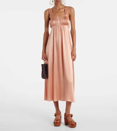 Chloé Chloe Jeannette Leather Platform Sandals In Brown