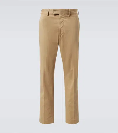 Tom Ford Cotton Twill Chinos In Brown