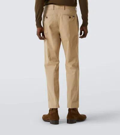 Tom Ford Cotton Twill Chinos In Brown