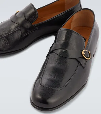 Tom Ford Gigi Twisted-band Leather Loafers In Black