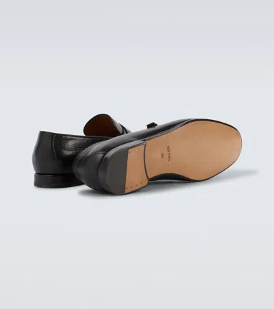 Tom Ford Gigi Twisted-band Leather Loafers In Black