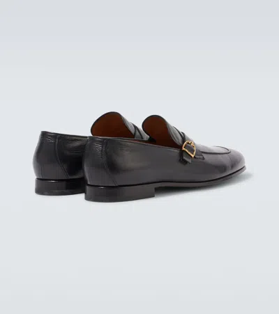 Tom Ford Gigi Twisted-band Leather Loafers In Black