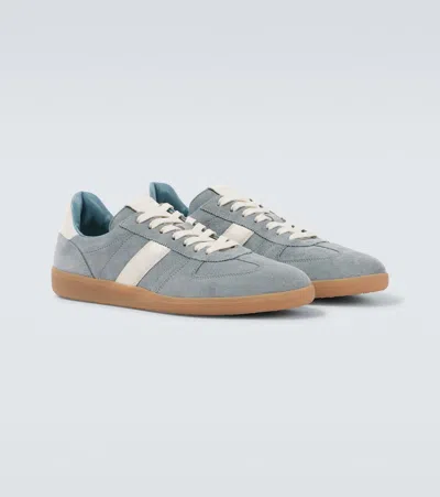 Tom Ford Blue Suede Archer Sneakers