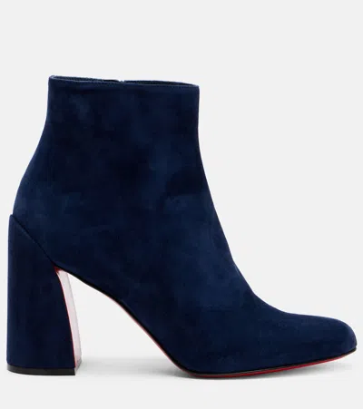 Christian Louboutin Turela 85 Suede Ankle Boots