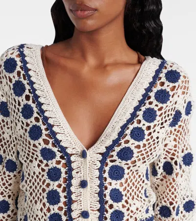Anna Kosturova Bouquette Crochet Cotton Cardigan