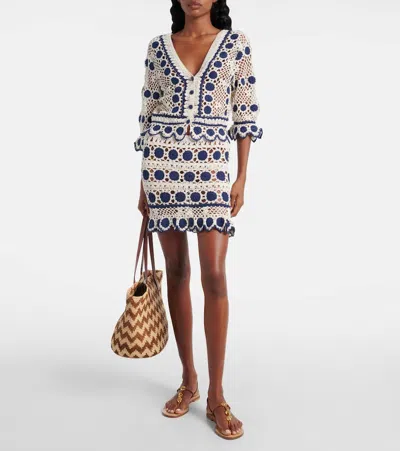 Anna Kosturova Bouquette Crochet Cotton Cardigan