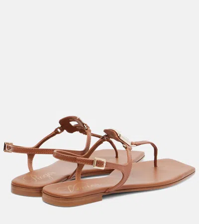 Roger Vivier Viv' By The Sea Leather Thong Sandals