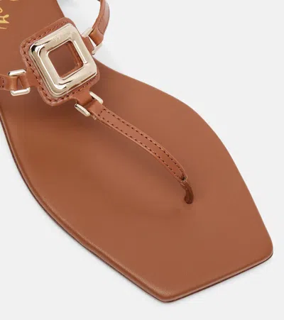 Roger Vivier Viv' By The Sea Leather Thong Sandals