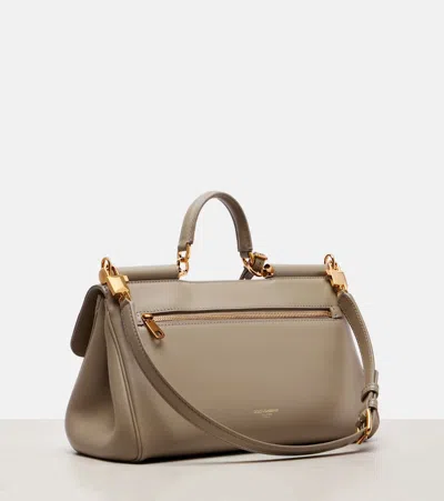 Dolce & Gabbana Sicily Small Leather Tote Bag