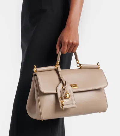 Dolce & Gabbana Sicily Small Leather Tote Bag