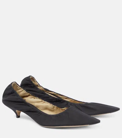 The Row Black Liisa Kitten Heels In Black