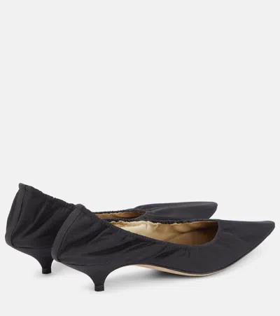 The Row Black Liisa Kitten Heels In Black