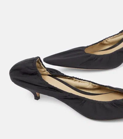 The Row Black Liisa Kitten Heels In Black