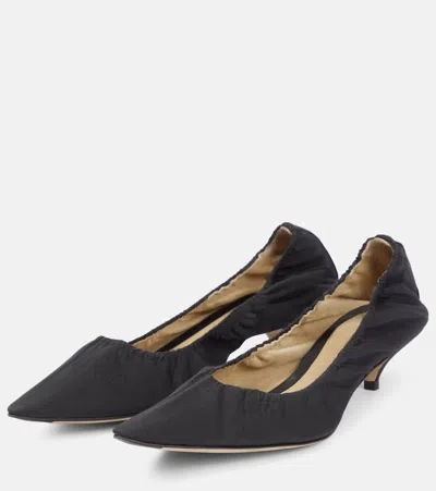 The Row Black Liisa Kitten Heels In Black
