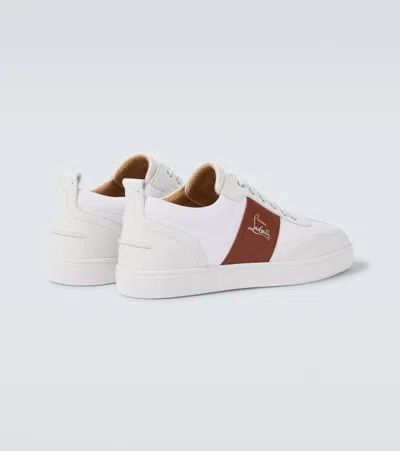 Christian Louboutin Retero Leather And Canvas Sneakers