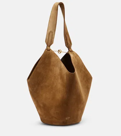 Khaite Lotus Small Suede Tote Bag