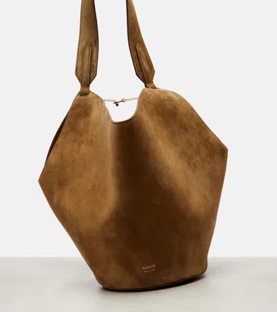 Khaite Lotus Small Suede Tote Bag