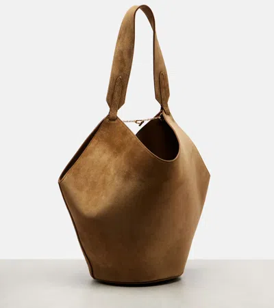 Khaite Lotus Small Suede Tote Bag
