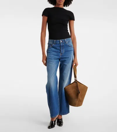 Khaite Lotus Small Suede Tote Bag
