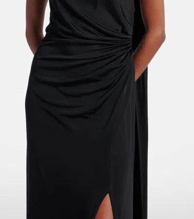 Tom Ford Scarf-detail One-shoulder Jersey Gown