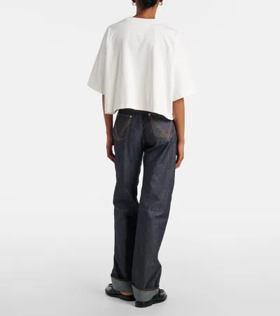 Bottega Veneta Womens Chalk Patch-pockets Relaxed-fit Cotton-jersey T-shirt Xl In White