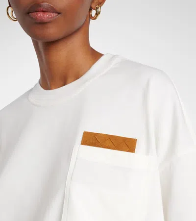 Bottega Veneta Womens Chalk Patch-pockets Relaxed-fit Cotton-jersey T-shirt Xl In White