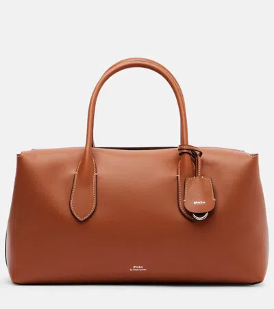 Polo Ralph Lauren E/w Medium Leather Tote Bag