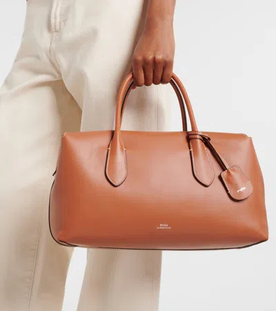 Polo Ralph Lauren E/w Medium Leather Tote Bag
