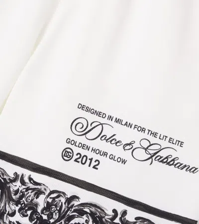 Dolce & Gabbana Majolica-print Shorts In White