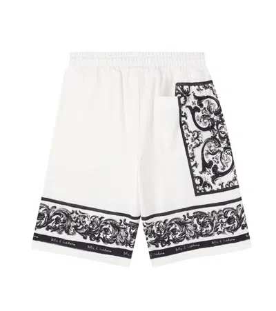 Dolce & Gabbana Majolica-print Shorts In White