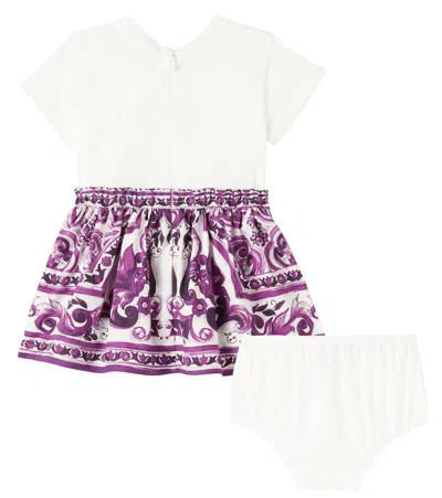 Dolce & Gabbana Baby Majolica Dress And Bloomers Set