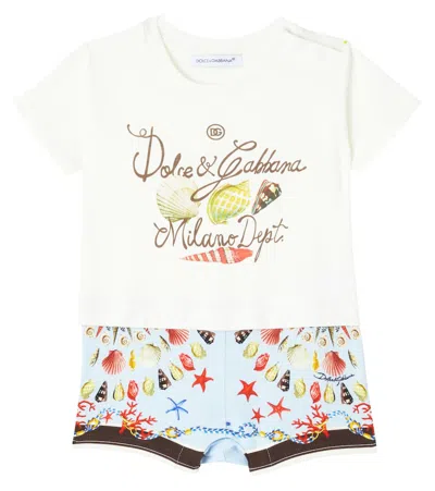 Dolce & Gabbana Baby Logo Cotton Bodysuit