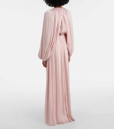 Costarellos Jazmin Georgette Lamé Jumpsuit In Pink