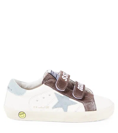 Golden Goose Old School Leather And Suede Sneakers In Brown