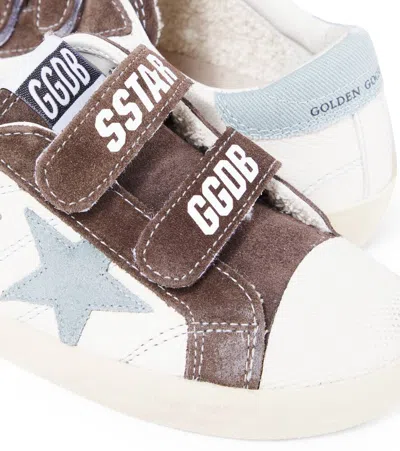 Golden Goose Old School Leather And Suede Sneakers In Brown