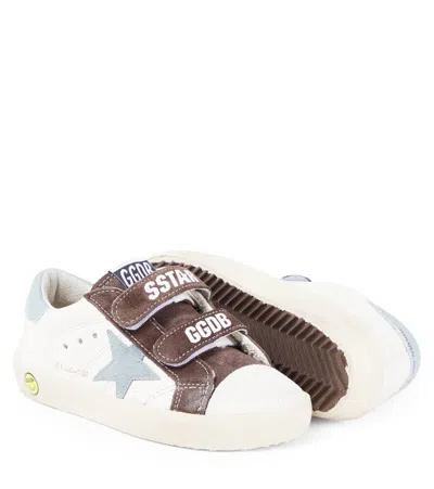 Golden Goose Old School Leather And Suede Sneakers In Brown