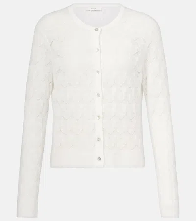 Vince Pointelle Cotton Cardigan