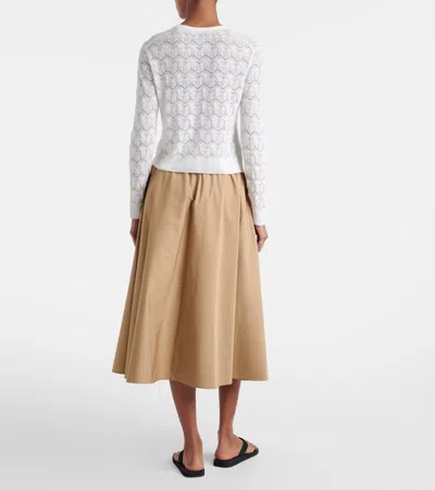 Vince Pointelle Cotton Cardigan