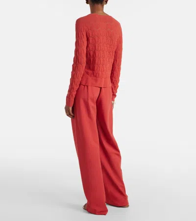 Vince Pointelle Cotton Cardigan
