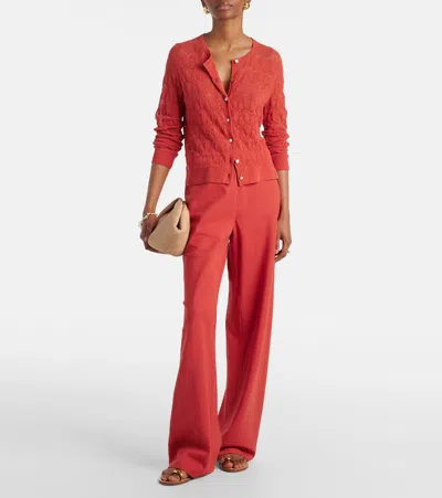 Vince Pointelle Cotton Cardigan
