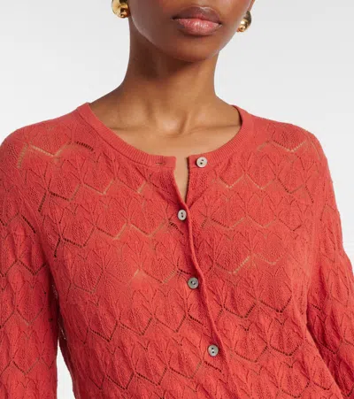 Vince Pointelle Cotton Cardigan