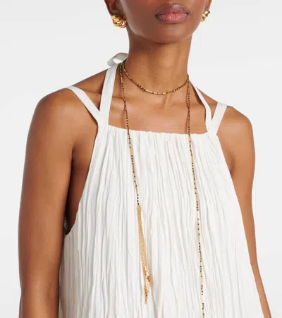 Vince Pleated A-line Halter Dress With Pockets In White