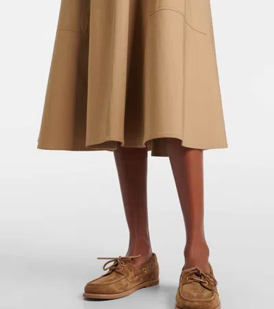 Vince Cotton-blend Midi Skirt